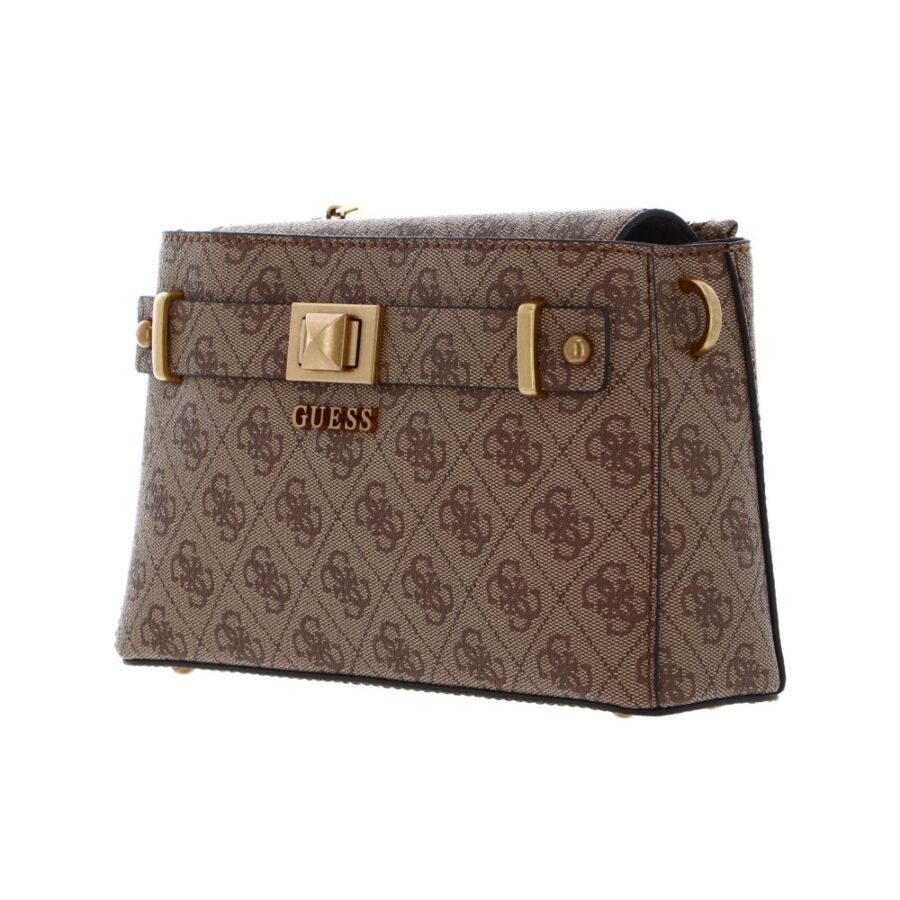 Guess Aieta Society Crossbody Bag Τσαντα Γυναικειο Latte Logo HWSB8781130 2