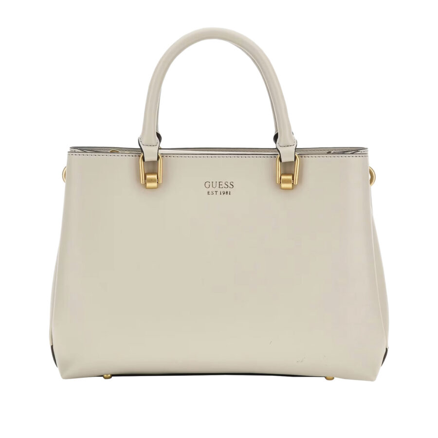 Guess Masie Girlfriend Satchel Τσάντα Γυναικεία Stone HWVA9190060 1