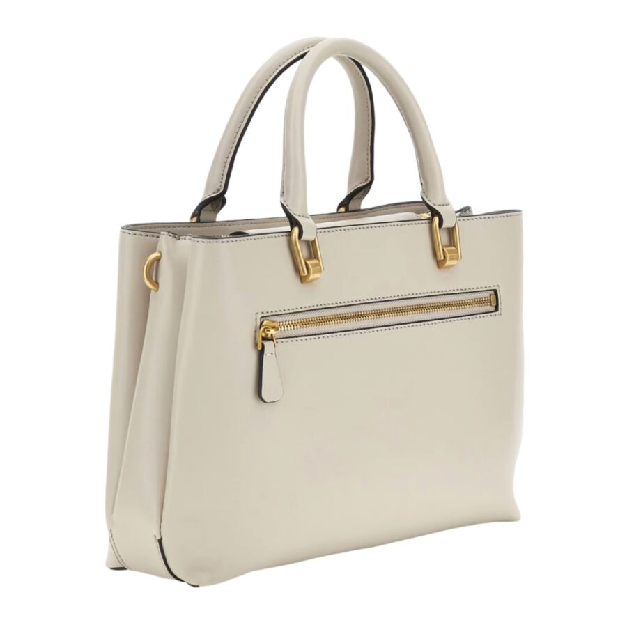 Guess Masie Girlfriend Satchel Τσάντα Γυναικεία Stone HWVA9190060 2