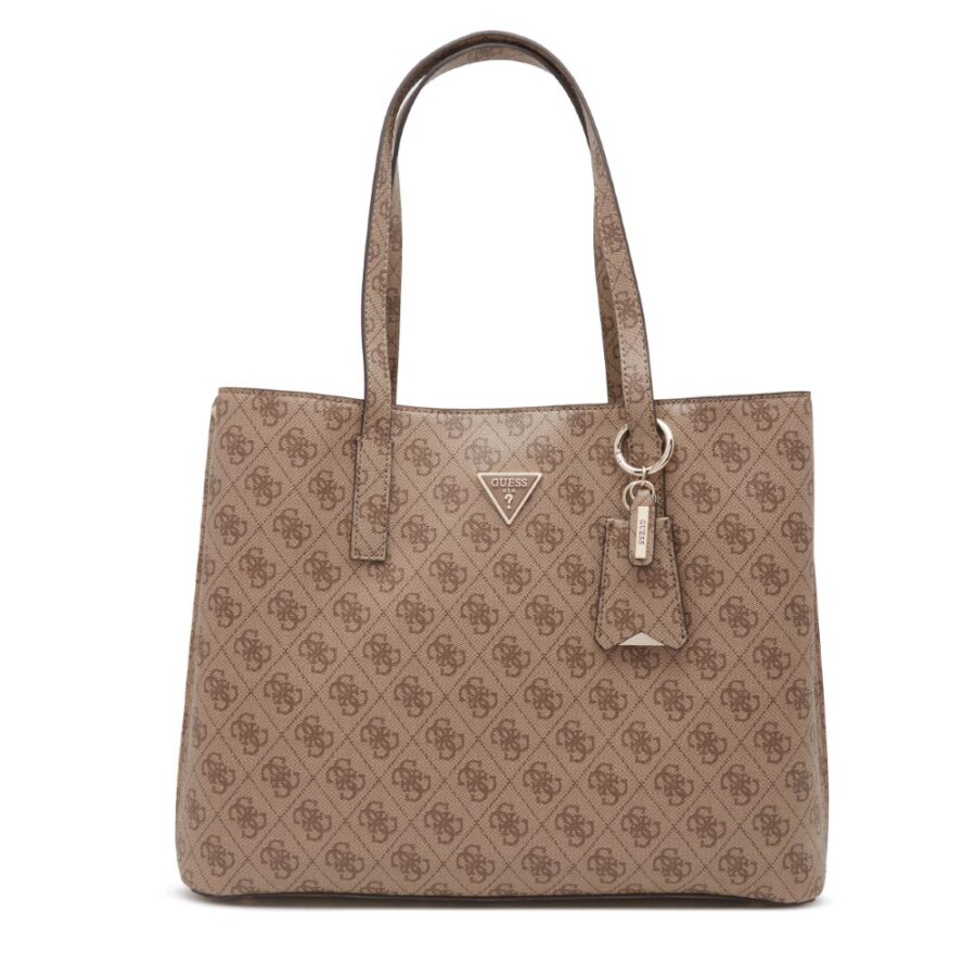 Guess Meridian Girlfriend Tote Τσαντα Γυναικειο Latte Logo HWSG8778230 5