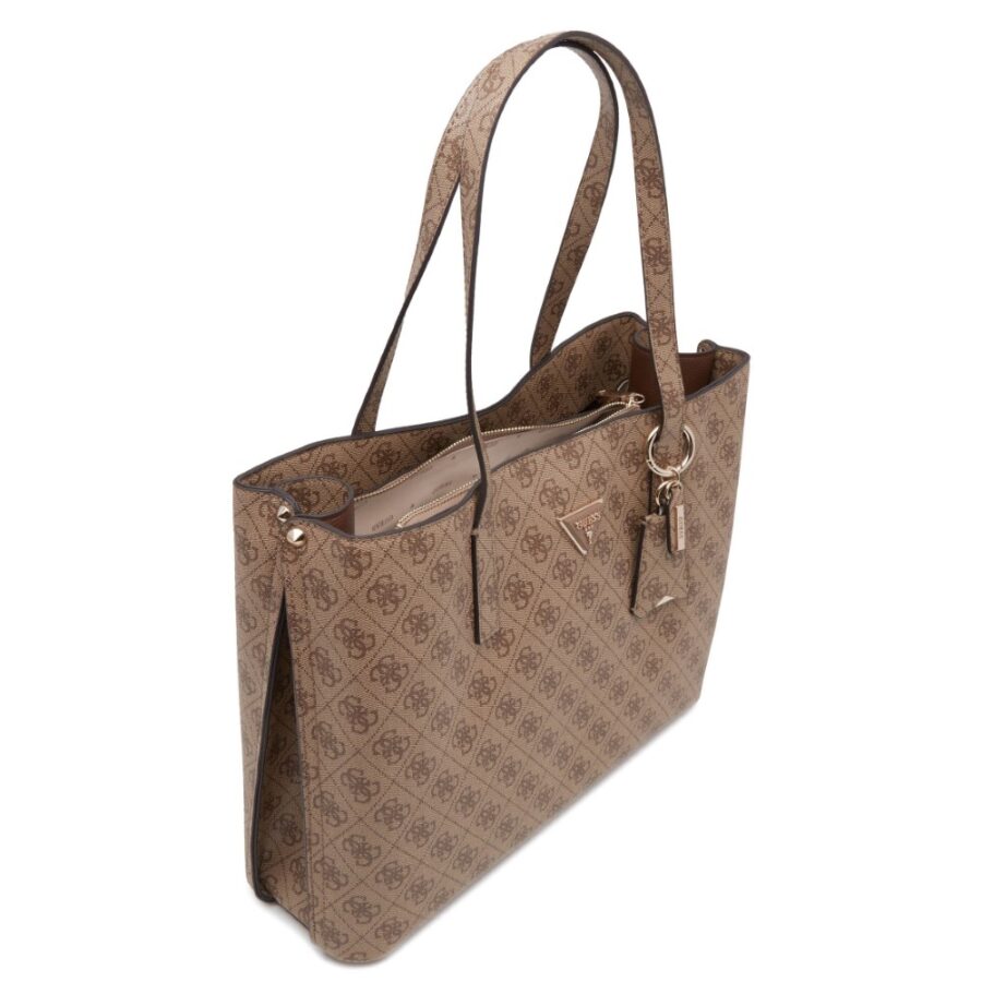 Guess Meridian Girlfriend Tote Τσαντα Γυναικειο Latte Logo HWSG8778230 6