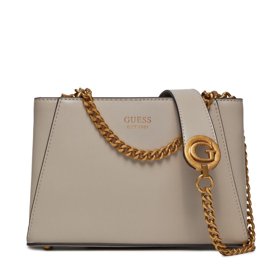 Guess Masie Mini 2 Compartment Xbody Τσάντα Γυναικεία Stone HWVA9190760 1