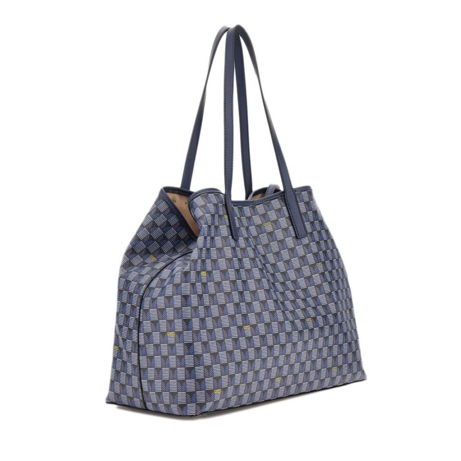 Guess Vikky II Large Tote Τσάντα Γυναικεία Blue Logo HWJT9318290 1