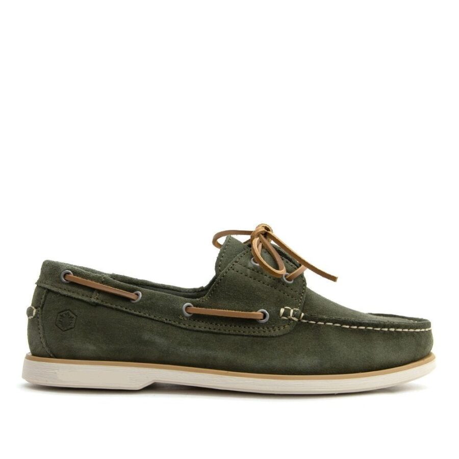 Lumberjack Main Navigator Boat Shoe Washed Suede Ανδρικό Loafer Military Green 1