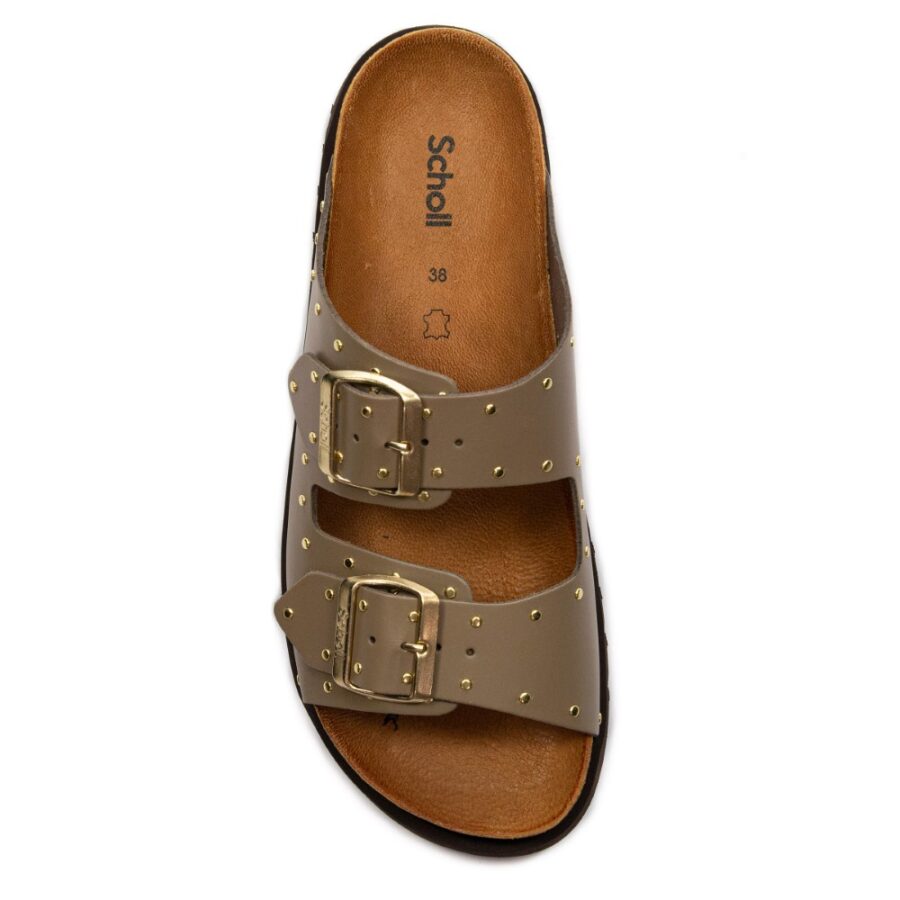 450692 scholl beatriz leatherstuds womens taupe f306131062 3