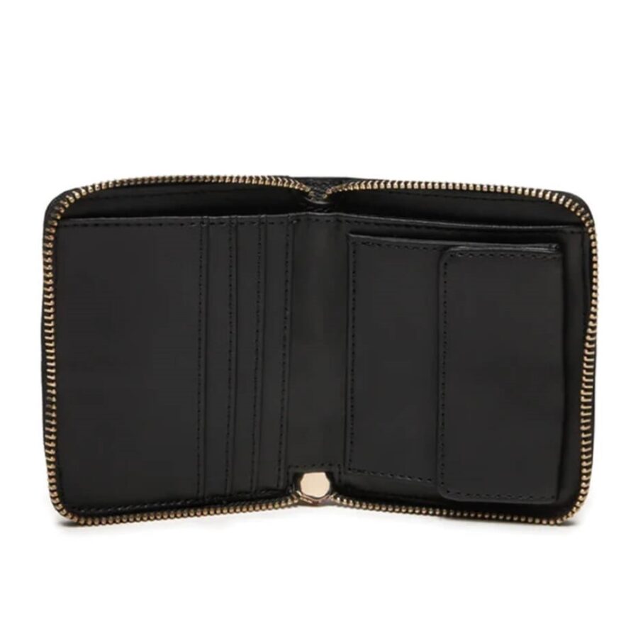 guess laurel slg small zip around charcoal logo gu0acswpg8500370000035