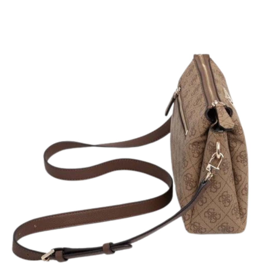 guess noelle girlfriend noelle tri compartment xbody latte logobrown gu0achwbg7879120000078