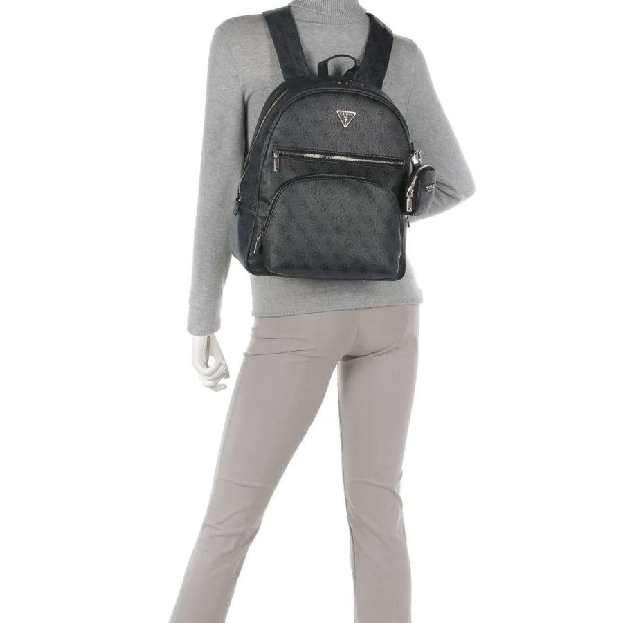 guess power play large tech backpack dark black logo gu0achwqg900633000003