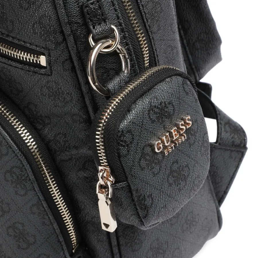 guess power play large tech backpack dark black logo gu0achwqg900633000005