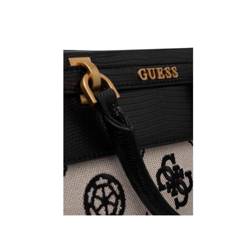 guess sestri logo luxury satchel natural black logo gu0achwcl9001060000066