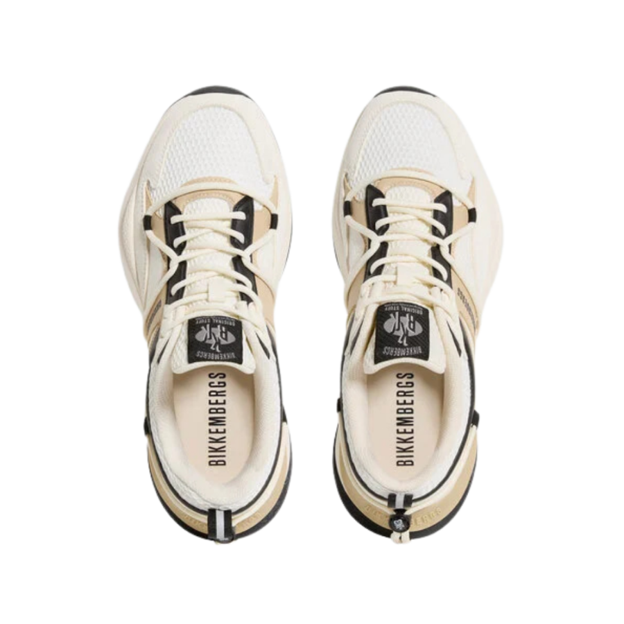 bikkembergs sneak hole m sneaker microfiber leather off white bm0sh25116cp0000000010