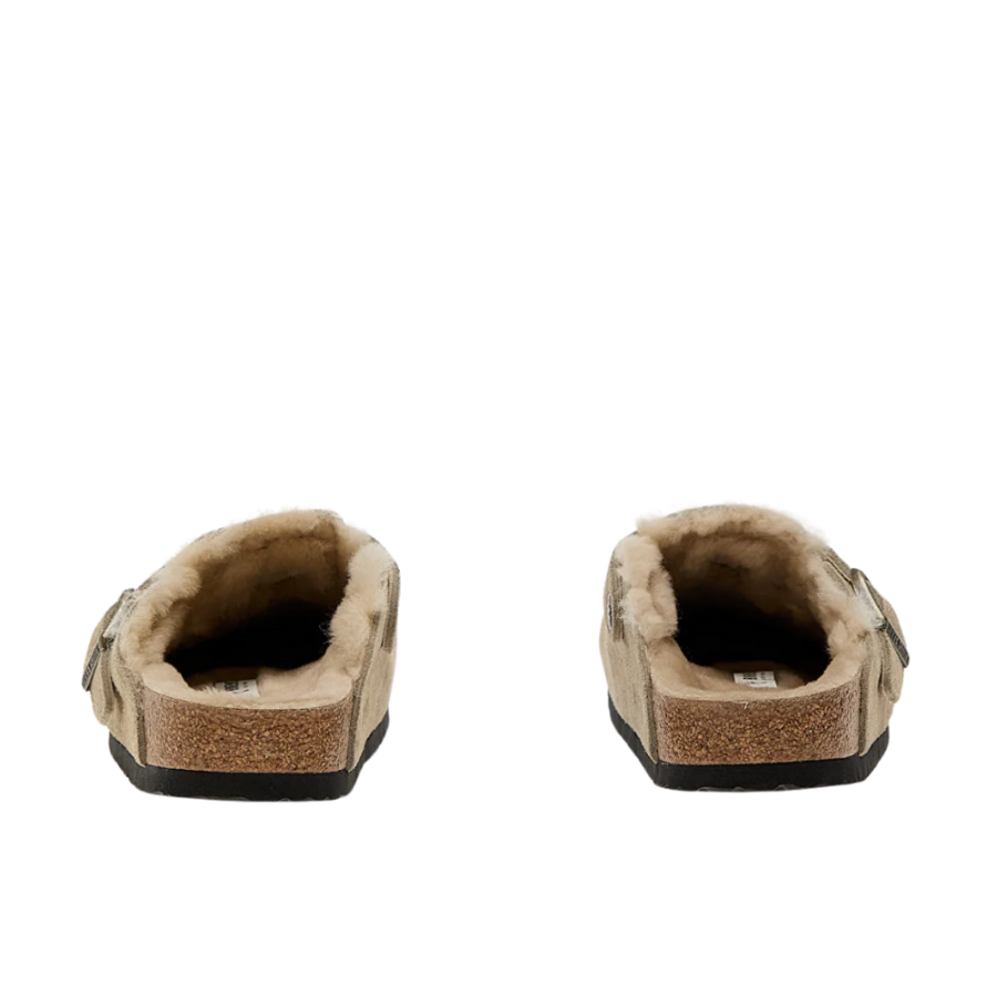 birkenstock boston leather shearling leve taupe 35 46 narrow classic unisex bk0sh10282990035460020