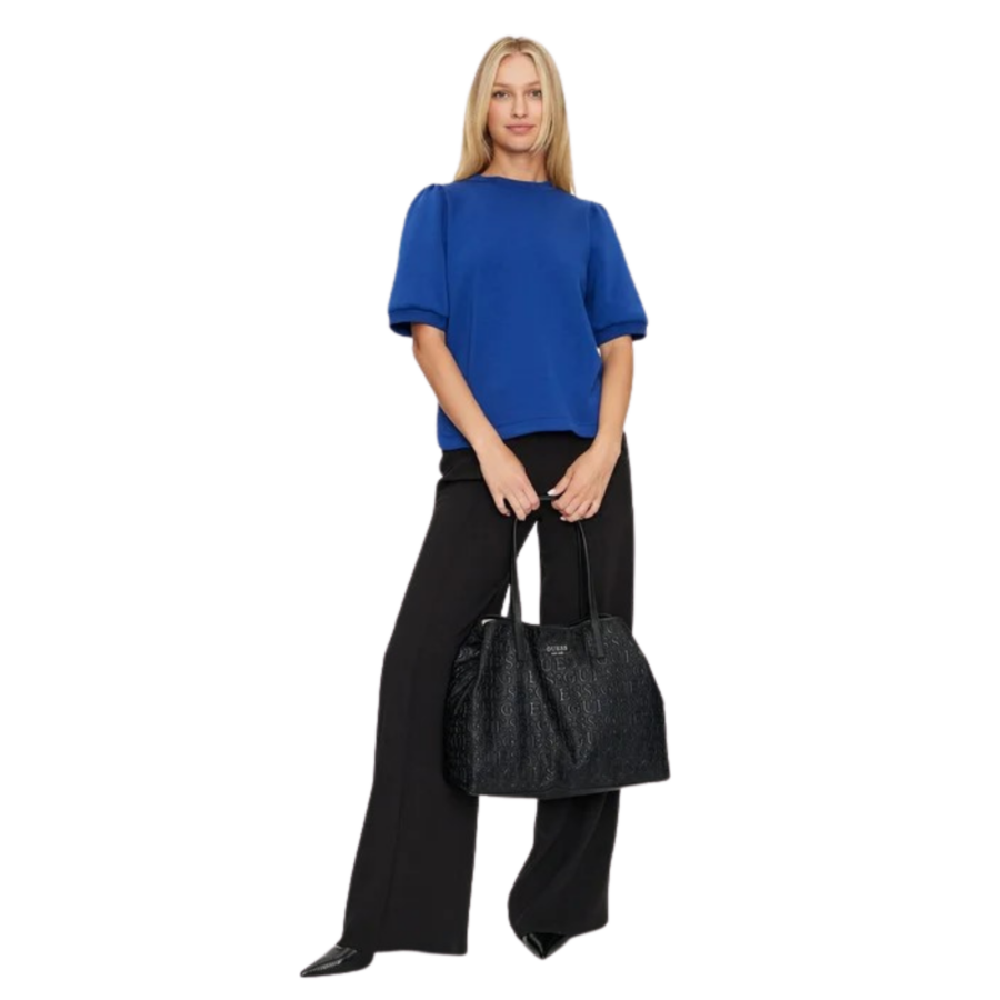 guess vikky large 2 in 1 tote black logo gu0achwbg9318290000031