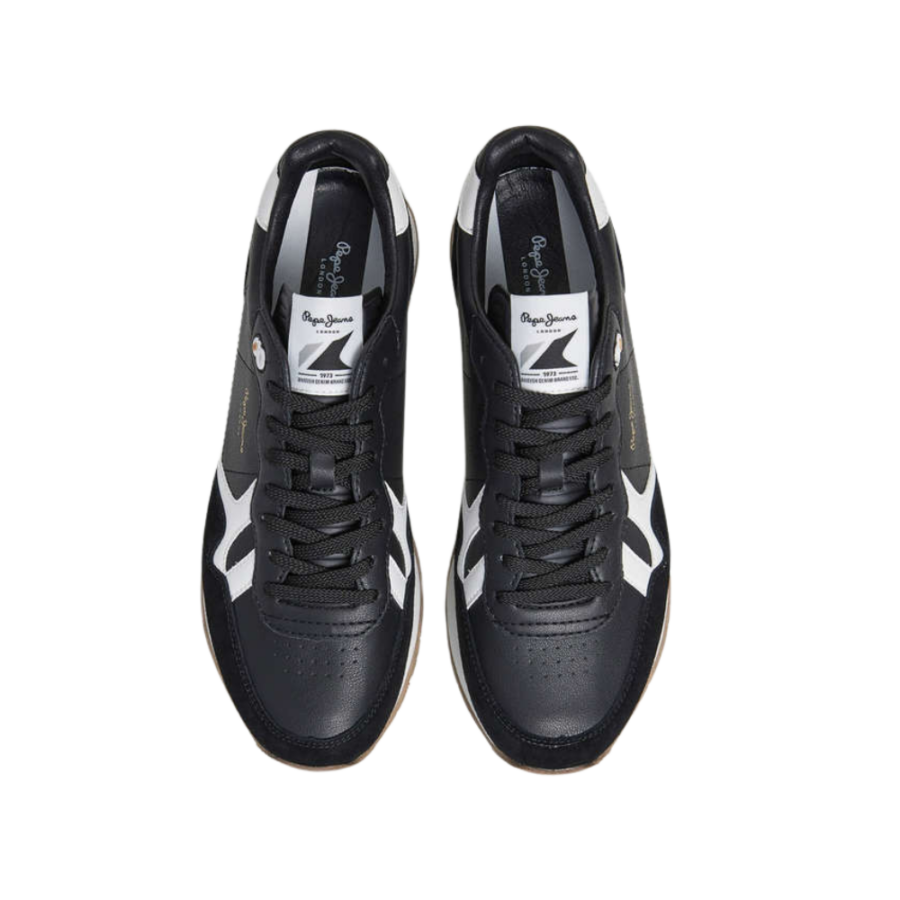 pepe jeans brit supra running sneaker black pj0shpms40020000000096