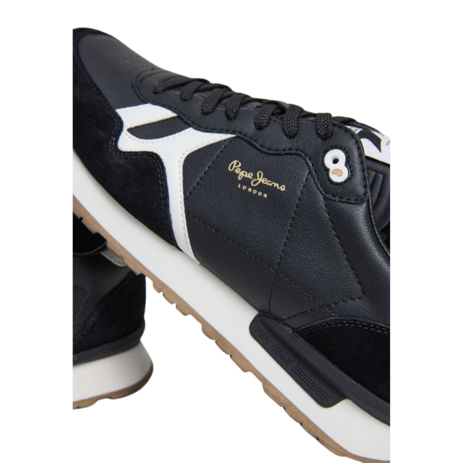 pepe jeans brit supra running sneaker black pj0shpms40020000000097