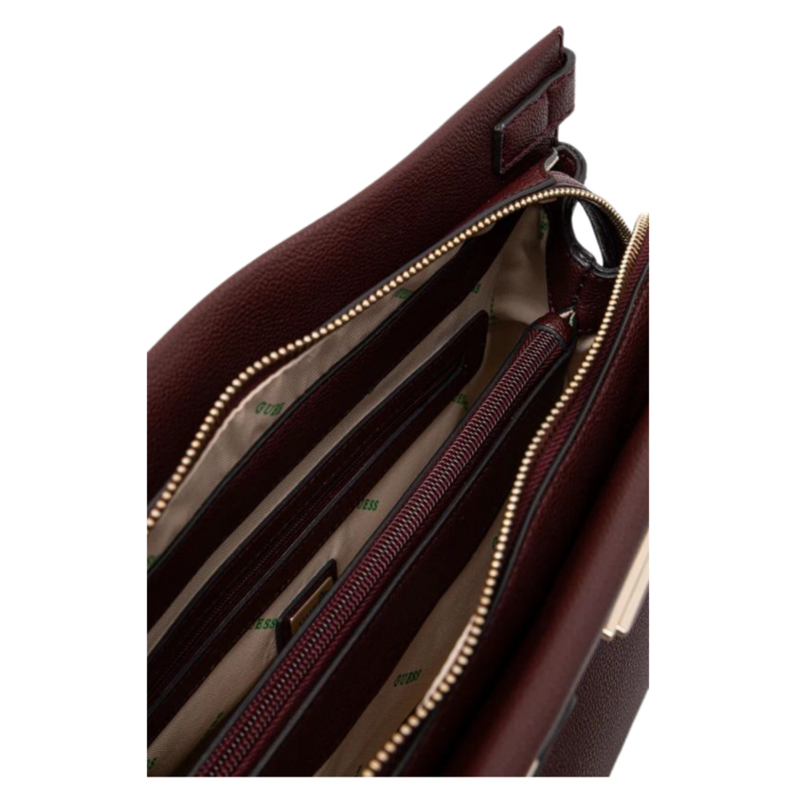guess eco ali luxury satchel burgundy gu0achwebg951105000001456