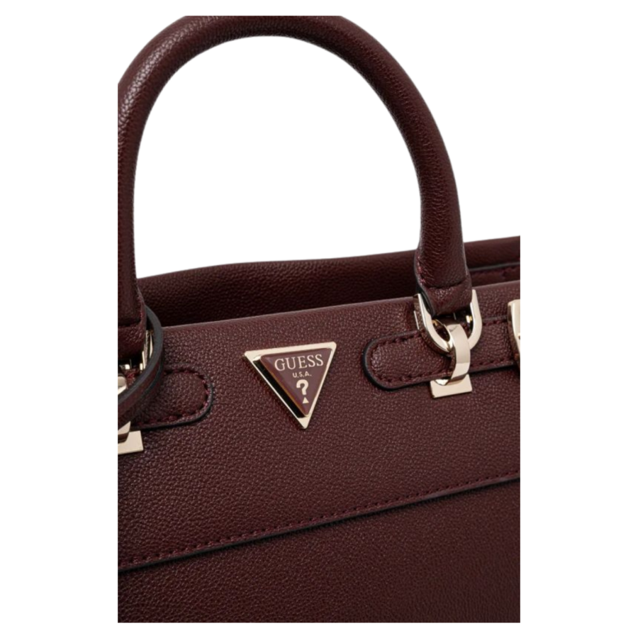 guess eco ali luxury satchel burgundy gu0achwebg95110500007777