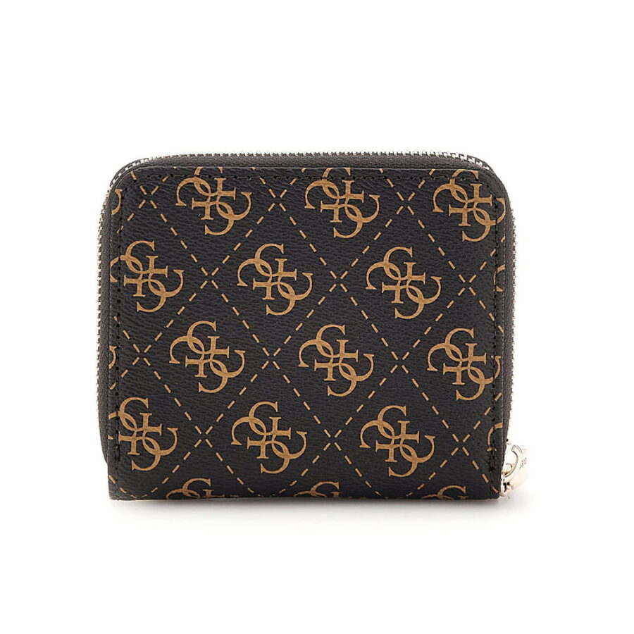 guess laurel slg small zip around brown logo gu0acswqe8500137000010