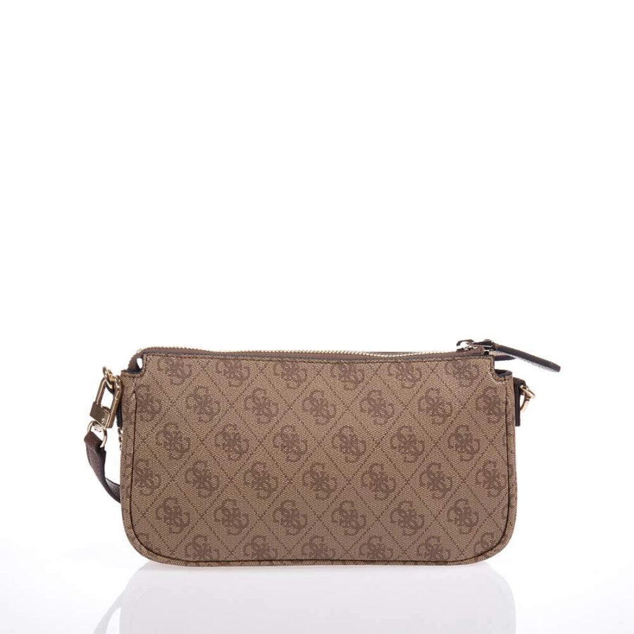 guess noelle double pouch crossbody latte logobrown gu0achwbg787971000001230