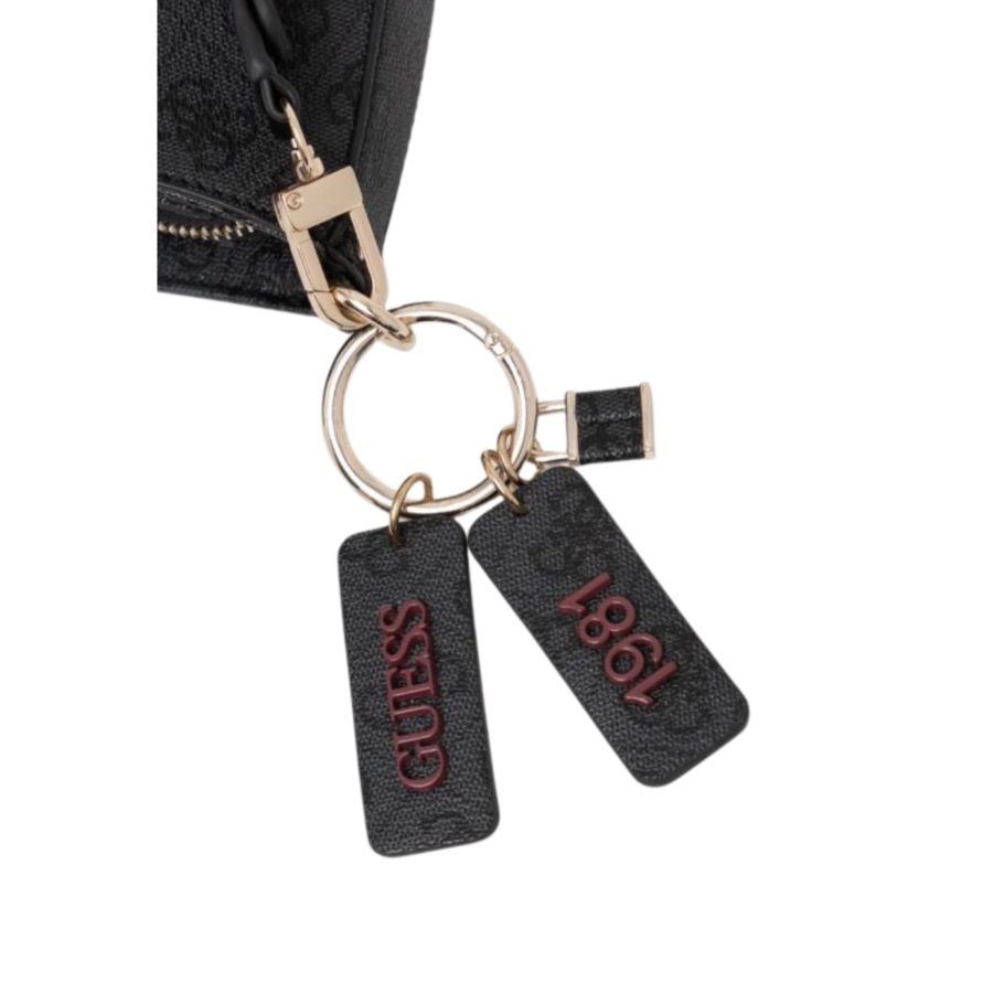 guess noelle top zip shoulder bag coal logo gu0achwss7879180000044