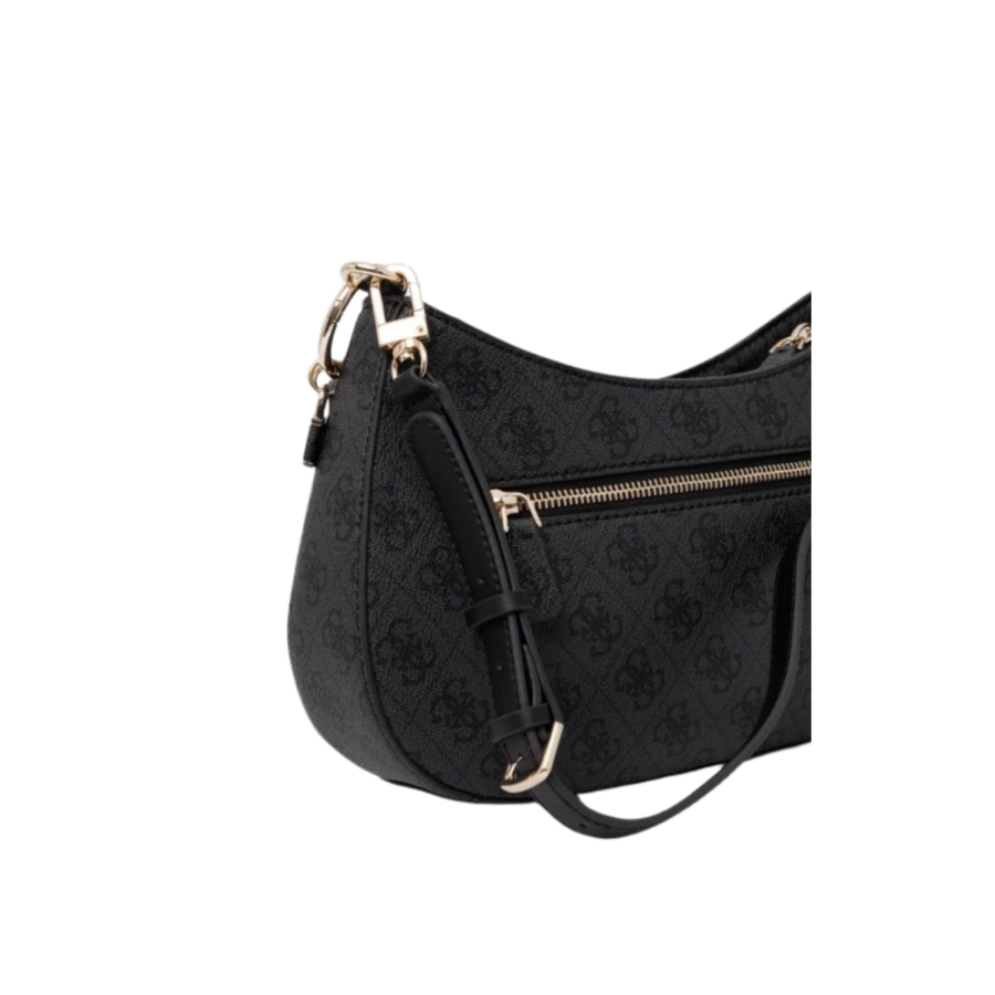 guess noelle top zip shoulder bag coal logo gu0achwss7879180000055