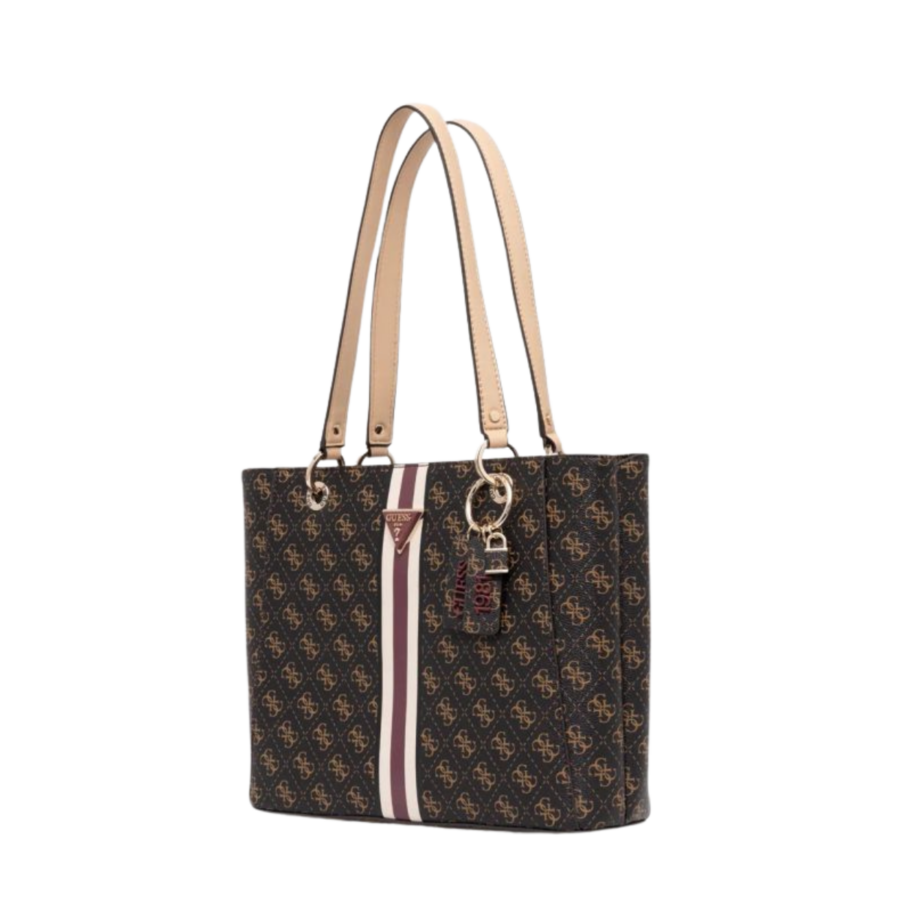 guess noelle tote brown logo gu0achwqs7879250000056