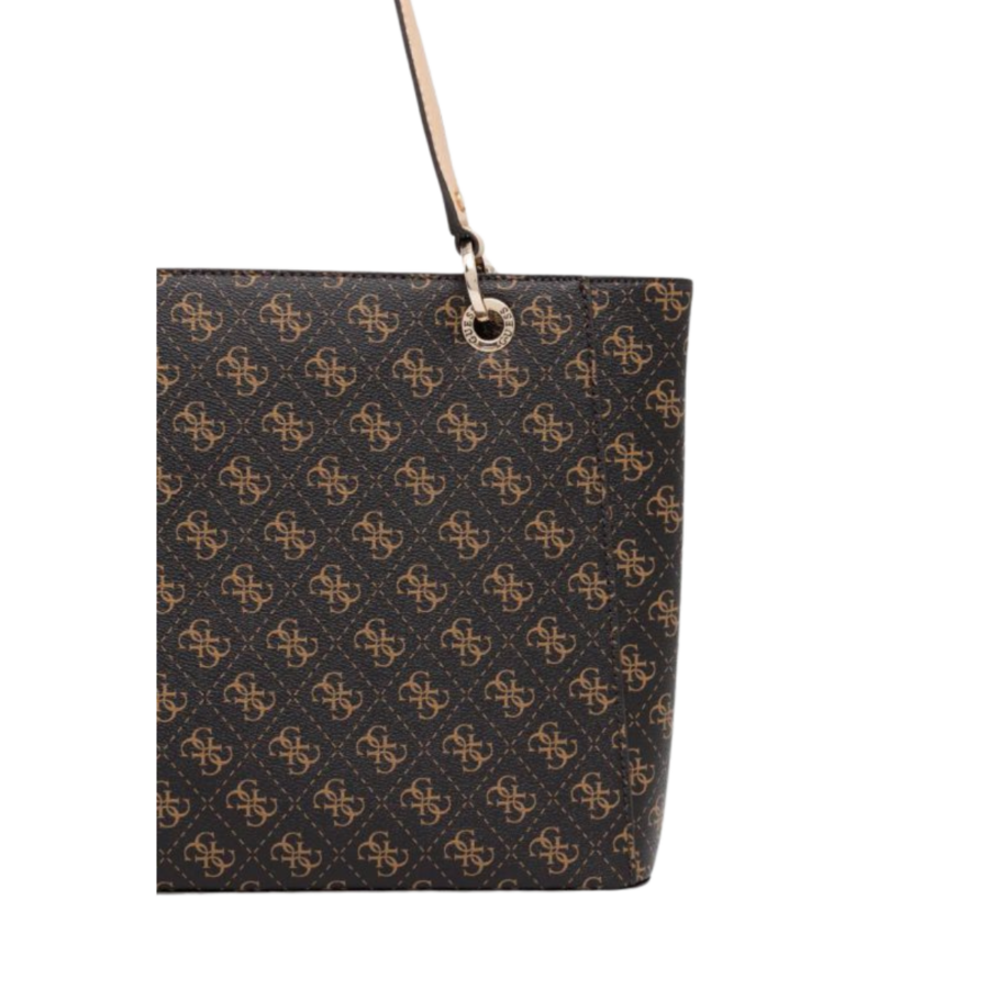 guess noelle tote brown logo gu0achwqs78792500000632