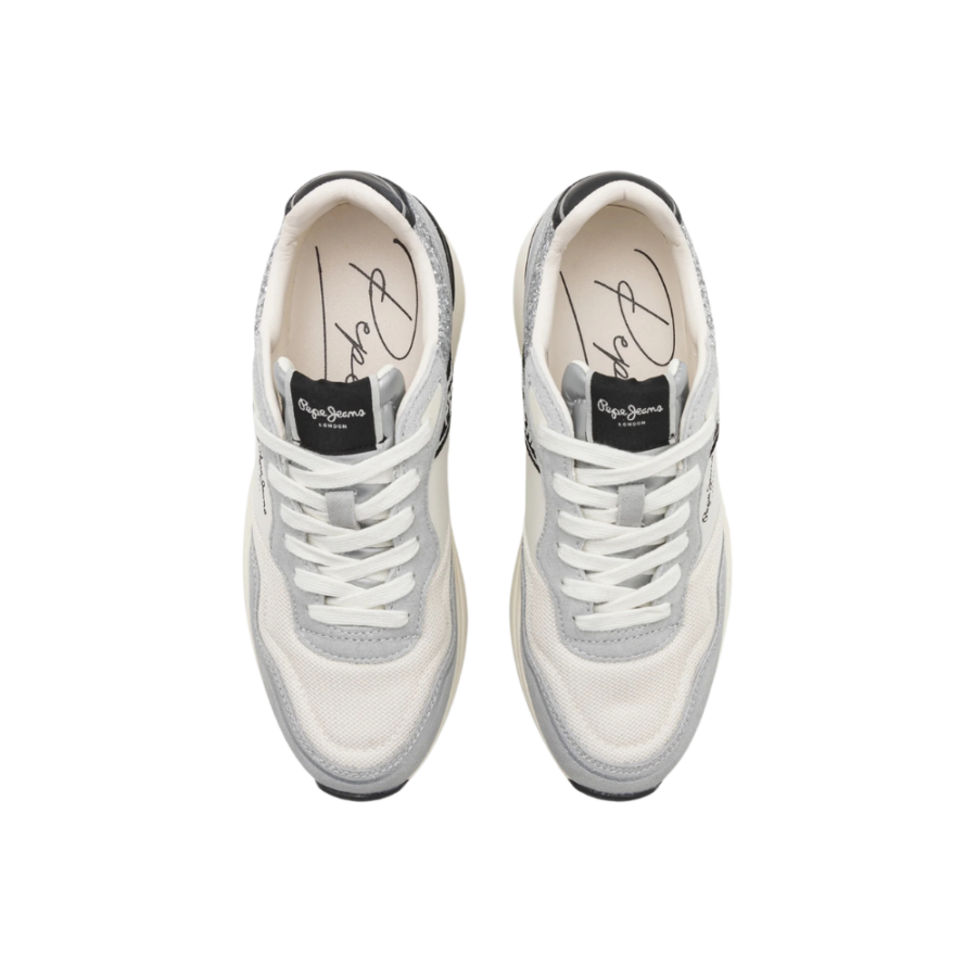 pepe jeans kimi land sneaker silver grey pls6004314