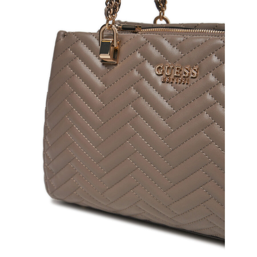 guess anning shoulder satchel dark taupe hwqg950809055