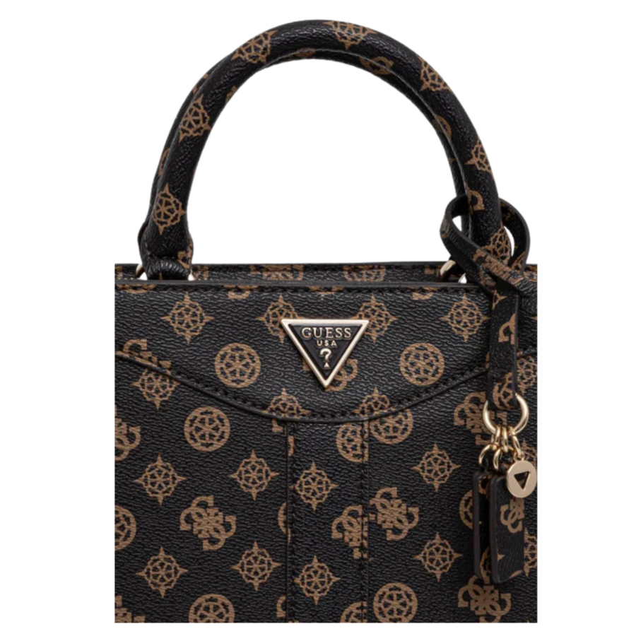 guess dorys luxury satchel mocha logo hwpm952106010