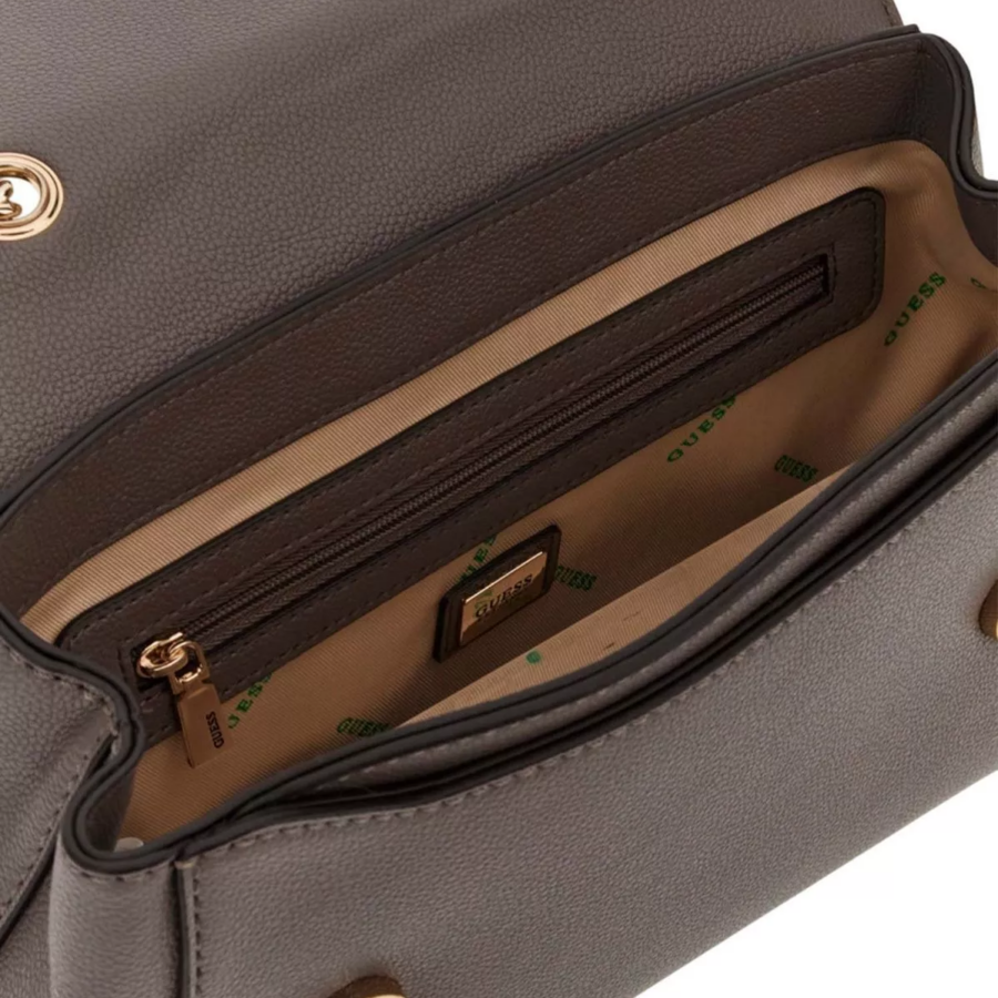 guess eco ali convertible xbody flap dark taupe hwebg951121741