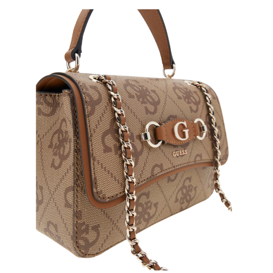 guess izzy convertible xbody flap latte logo hwos8654190655