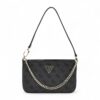guess noelle mini top zip shoulder coal logo hwbg78797202280