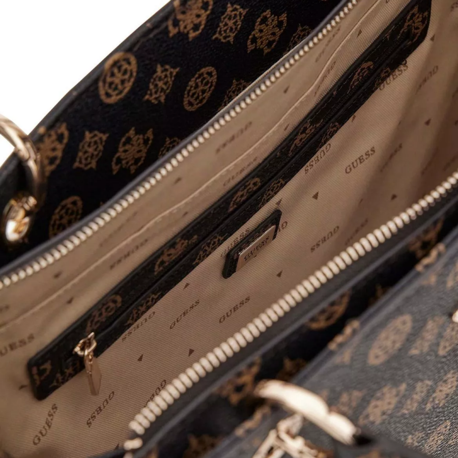 guess noelle tote mocha logo hwpz7879250555