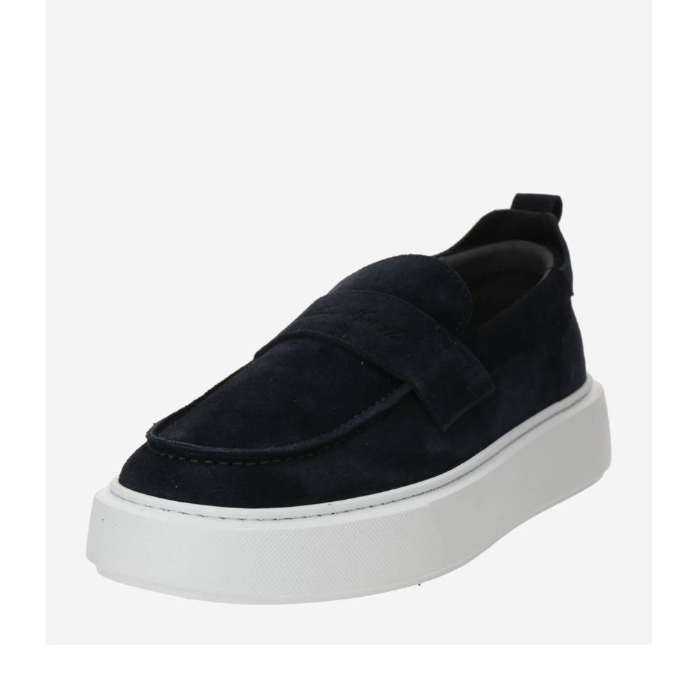 Antony Morato Loafer Rowan In Suede Logo Ink Blue 2