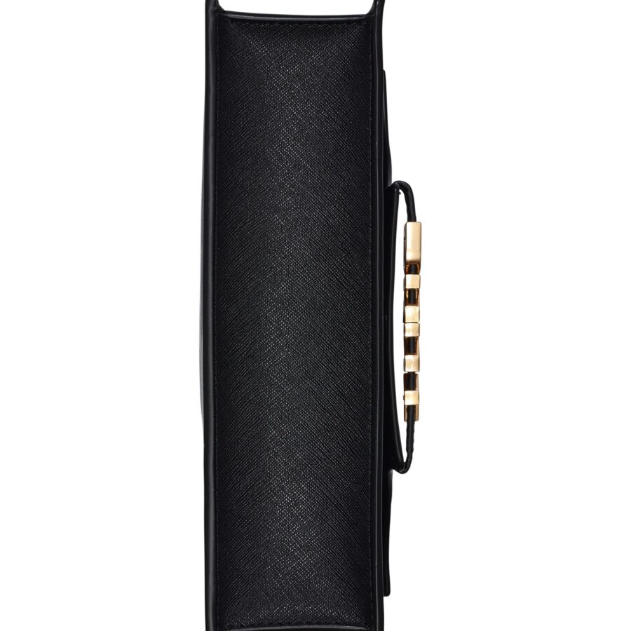 DKNY Avril Cross Body Leather Handbag BlackGold R51N1J3290