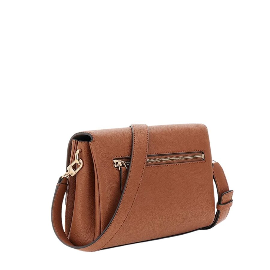 Guess Gregoria Flap Crossbody Cognac 3 1
