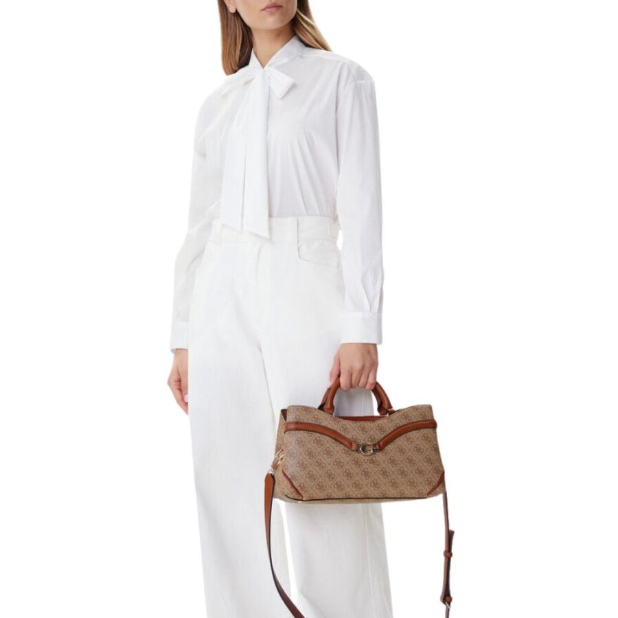 Guess Dea Girlfriend Satchel Latte Logo HWSG7993060 2 10