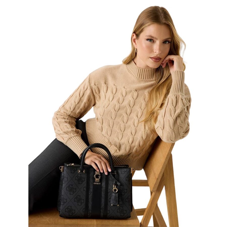 Guess Erenia Girlfriend Satchel Coal Logo HWSO7838060 2 7