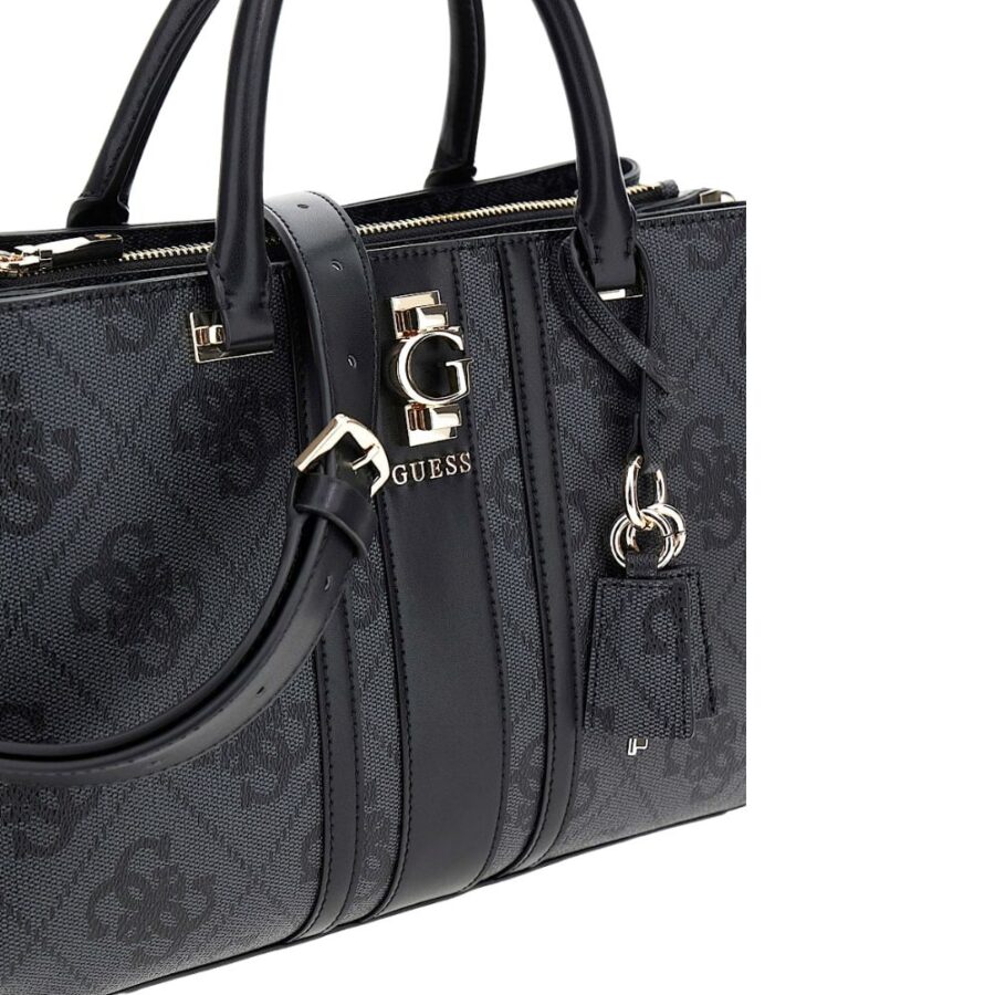 Guess Erenia Girlfriend Satchel Coal Logo HWSO7838060 4 5