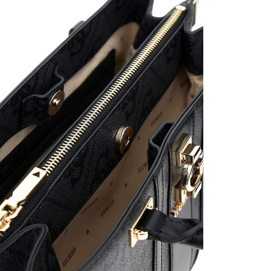 Guess Erenia Girlfriend Satchel Coal Logo HWSO7838060 5 4