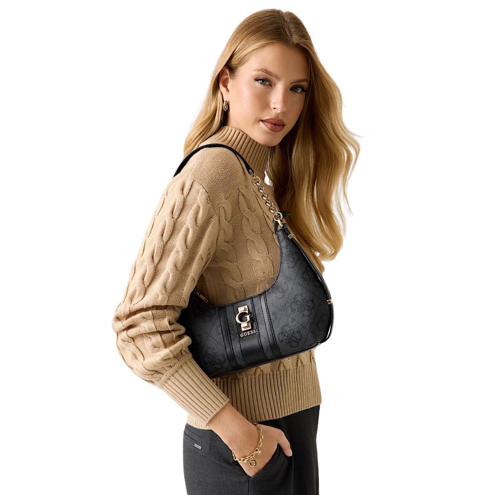 Guess Erenia Top Zip Shoulder Bag Coal Logo HWSO7838180 2 6