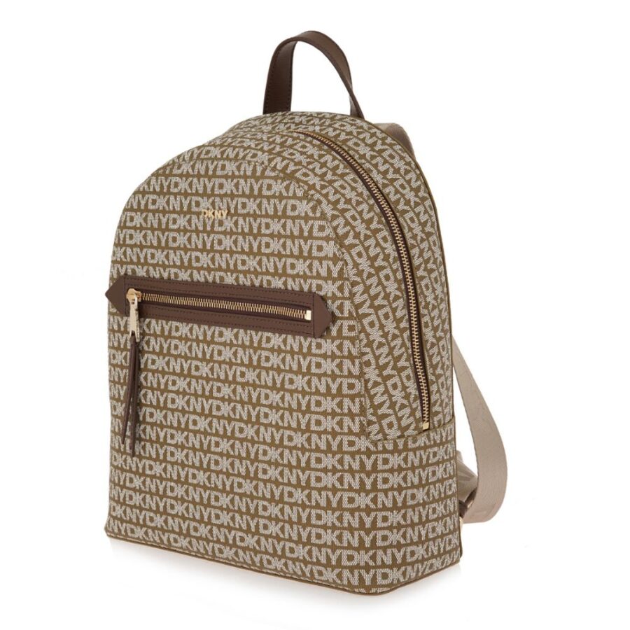 DKNY Bryant Ave Backpack Handbag ChinoChocolate Logo R51KYJ33 2 4