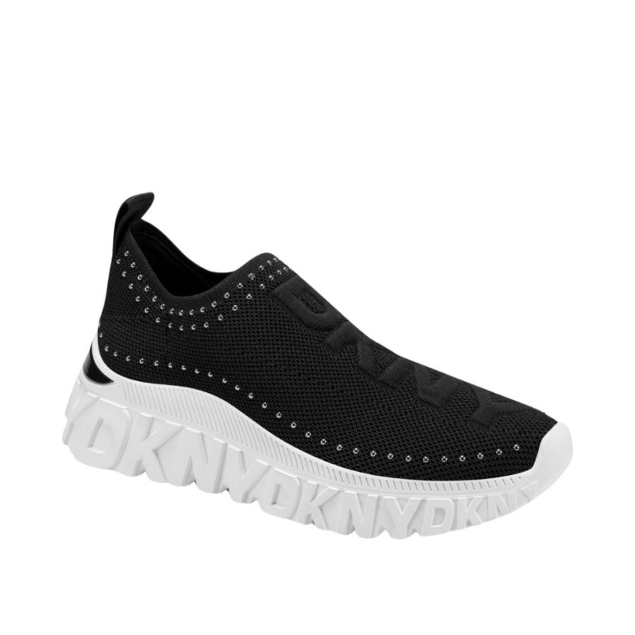 DKNY Little Studs Sneaker Slip On Black K1609099 2 5