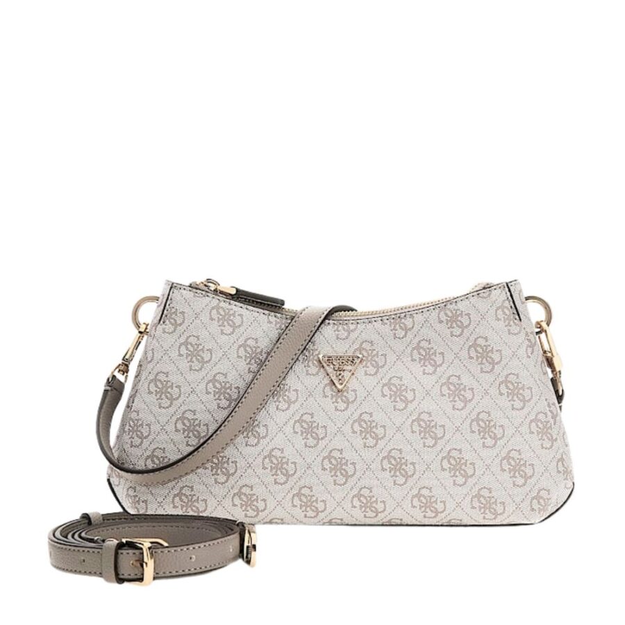 Guess Noelle II Mini 3 Comp Shoulder Xbody Dark Taupe Logo BG9672730 3 4