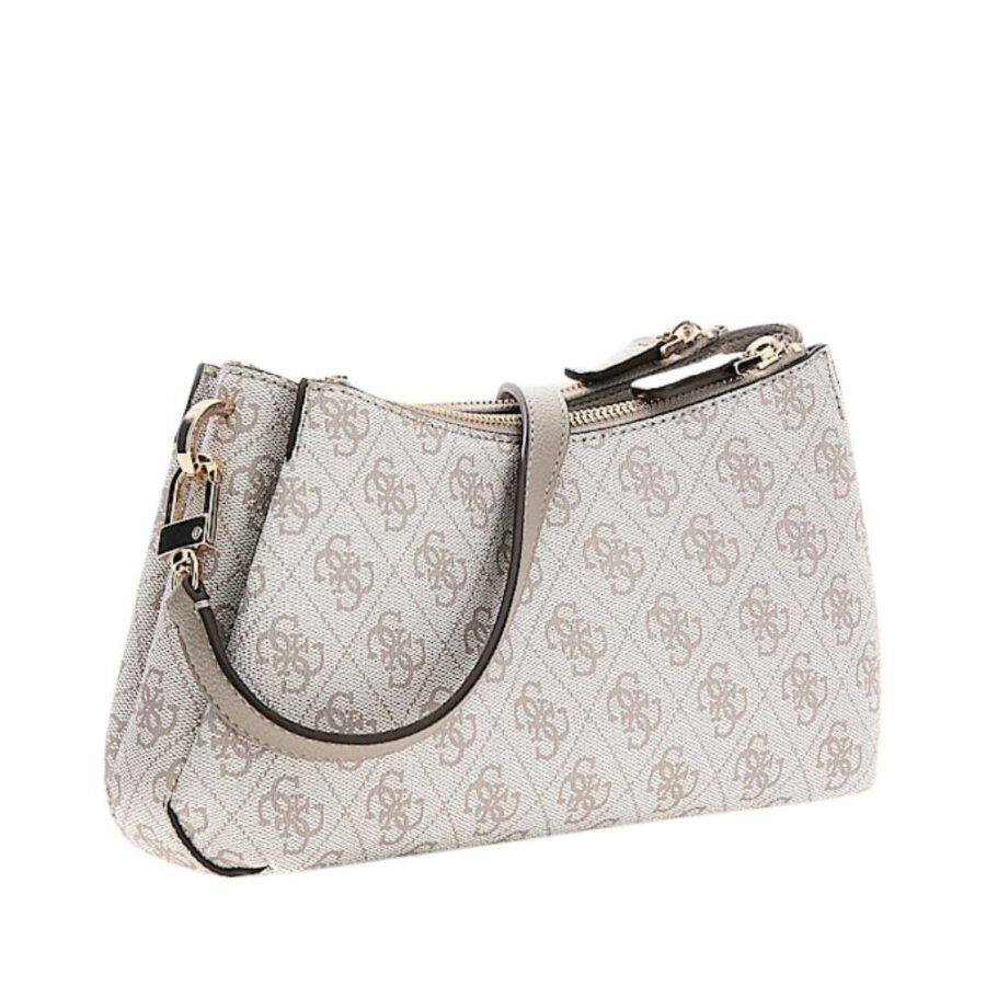 Guess Noelle II Mini 3 Comp Shoulder Xbody Dark Taupe Logo BG9672730 4 3