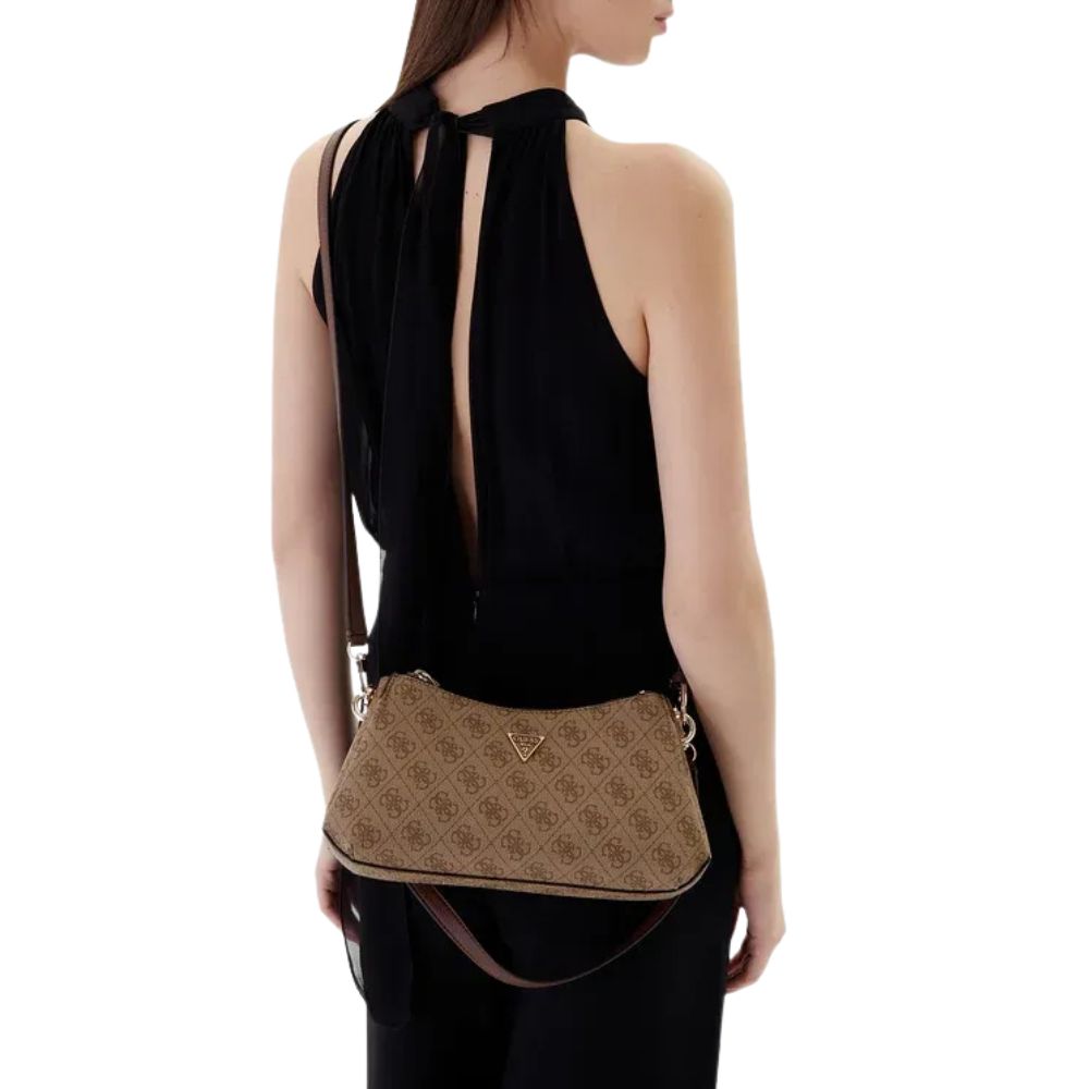 Guess Noelle II Mini 3 Comp Shoulder Xbody Latte Logo BG9672730 2 7