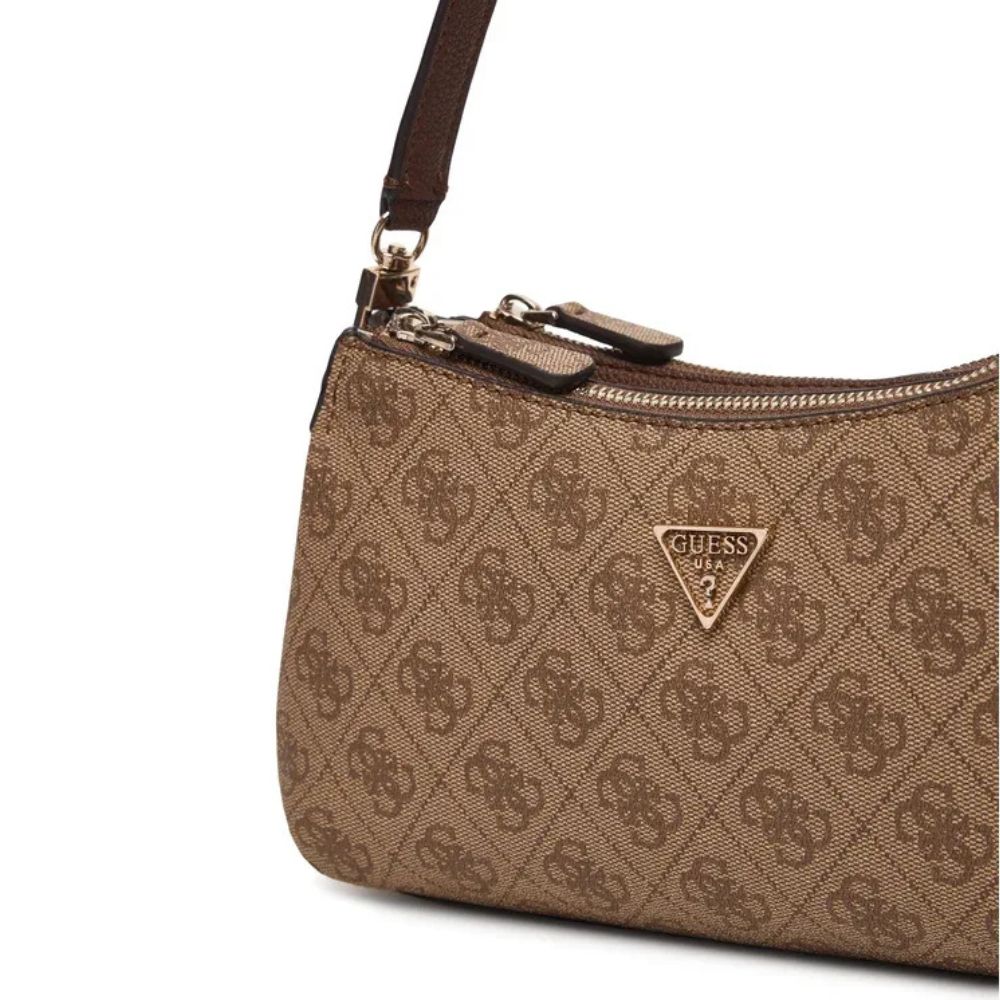 Guess Noelle II Mini 3 Comp Shoulder Xbody Latte Logo BG9672730 3 6