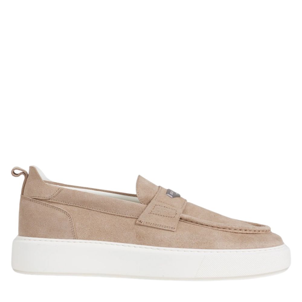 Antony Morato Loafer Metal Rowan In Suede 3D Logo Extralight Sole Colonial FW01900LE300005 2102