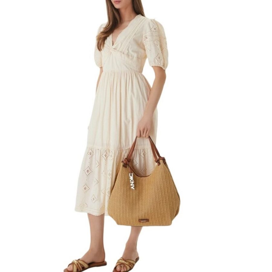 DKNY Paula Tote Handbag Large NaturalSaddle R61AOE48 3 2